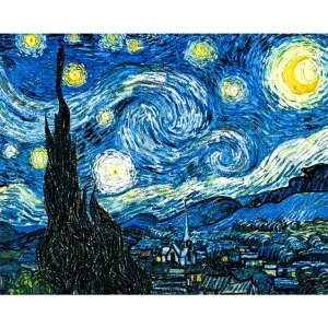 STARRY NIGHT 12" X 16" 5D DIAMOND "PAINT" BY NUMBER KIT.