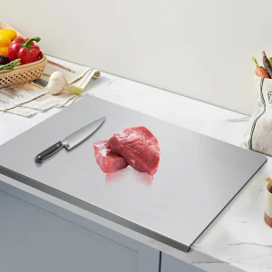 BACTERIA FREE 304 STAINLESS STEEL CUTTING BOARD IN 3 SIZES