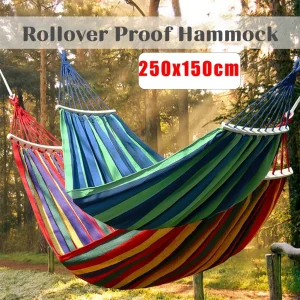 OUR LARGE 98" x 59" DOUBLE HAMMOCK HAS A 550 LBS. WEIGHT LIMIT